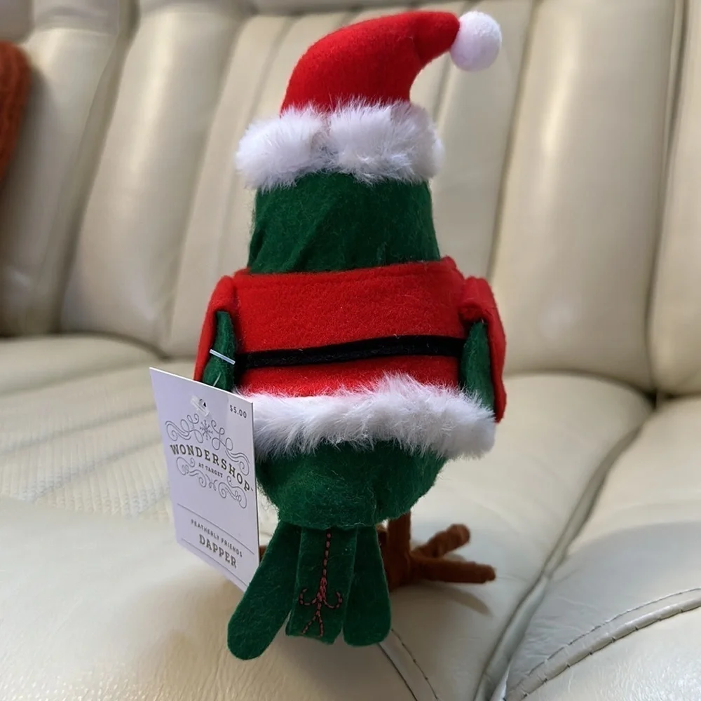 NEW Christmas 2023 Target DAPPER Felt Santa Claus Bird Figurine Wondershop